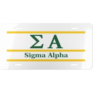 Sigma Alpha Lettered Lines License Covers