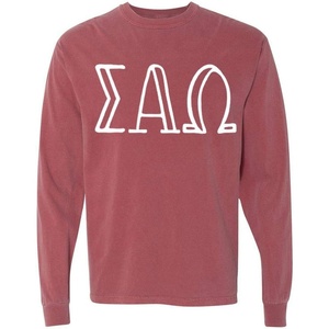 Sigma Alpha Omega Greek Long Sleeve T-Shirt(Crimson)