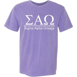 Sigma Alpha Omega Heavyweight T-Shirt(Lilac)