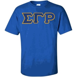Sigma Gamma Rho Sorority Greek Lettered Royal Blue T-Shirt(Royal Blue)