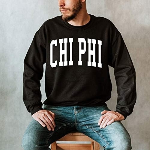 image:imageGreekgear Mens Chi Phi BIG TEXT Crewneck Sweatshirt BlackBlack
