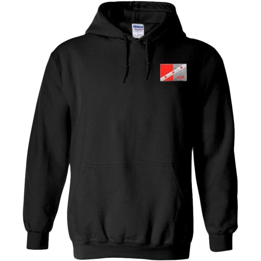 image:imageAlpha Sigma Phi Flag Patch Hooded SweatshirtBlack