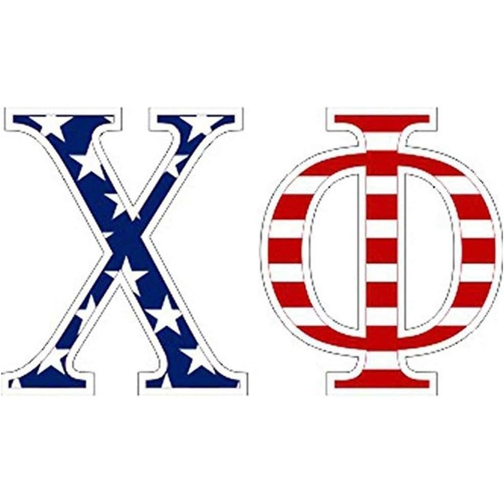 image:imageChi Phi American Flag Greek Letter Sticker 25 Tall