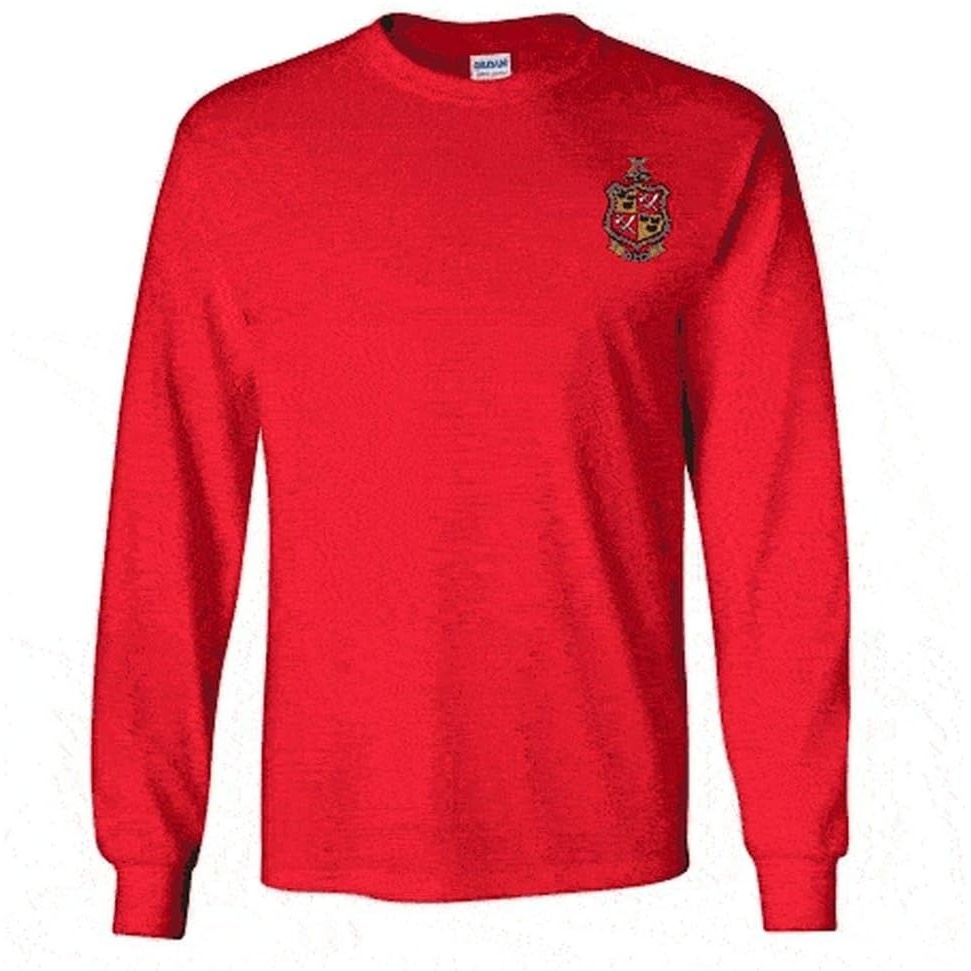 image:imageDelta Chi Fraternity Crest Longsleeve TeeRed