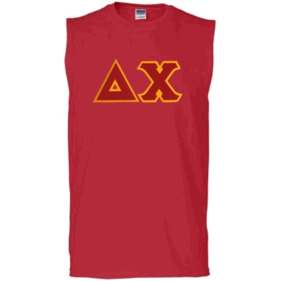 image:imageDelta Chi Lettered Sleeveless TeeRed