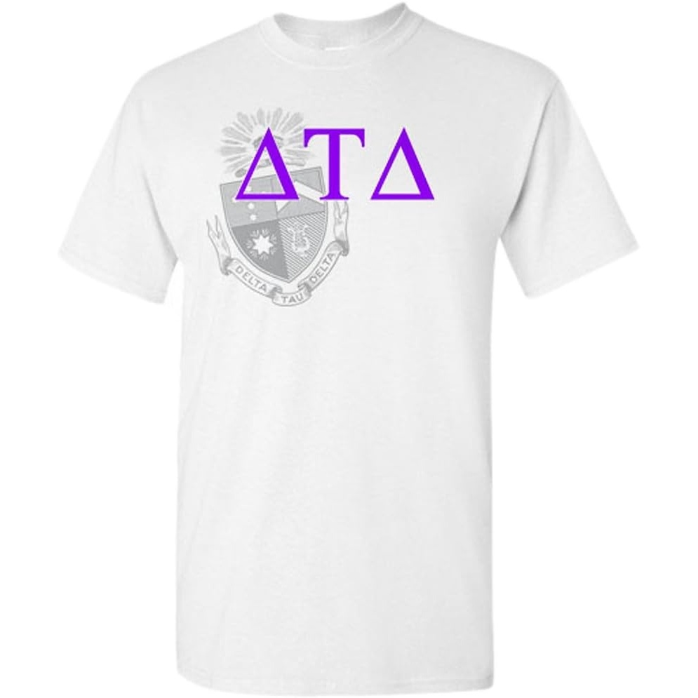 image:imageDelta Tau Delta DTD Greek Crest TShirtLight Grey