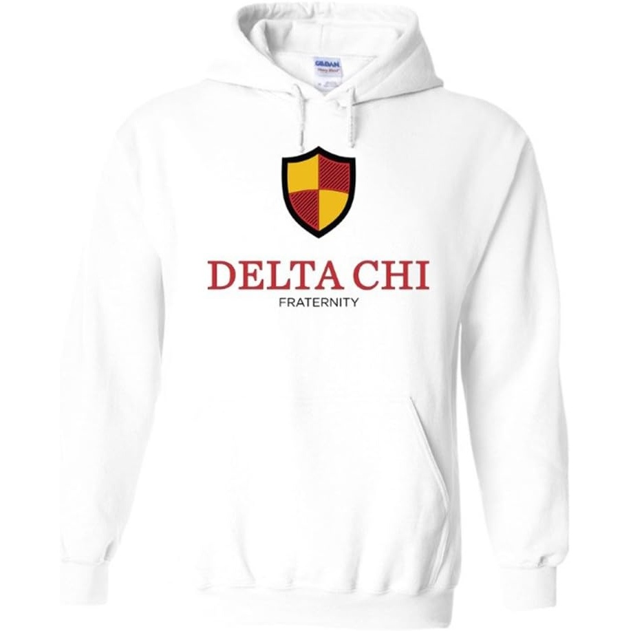 image:imageGreekgear Delta Chi Logo Hooded SweatshirtWhite