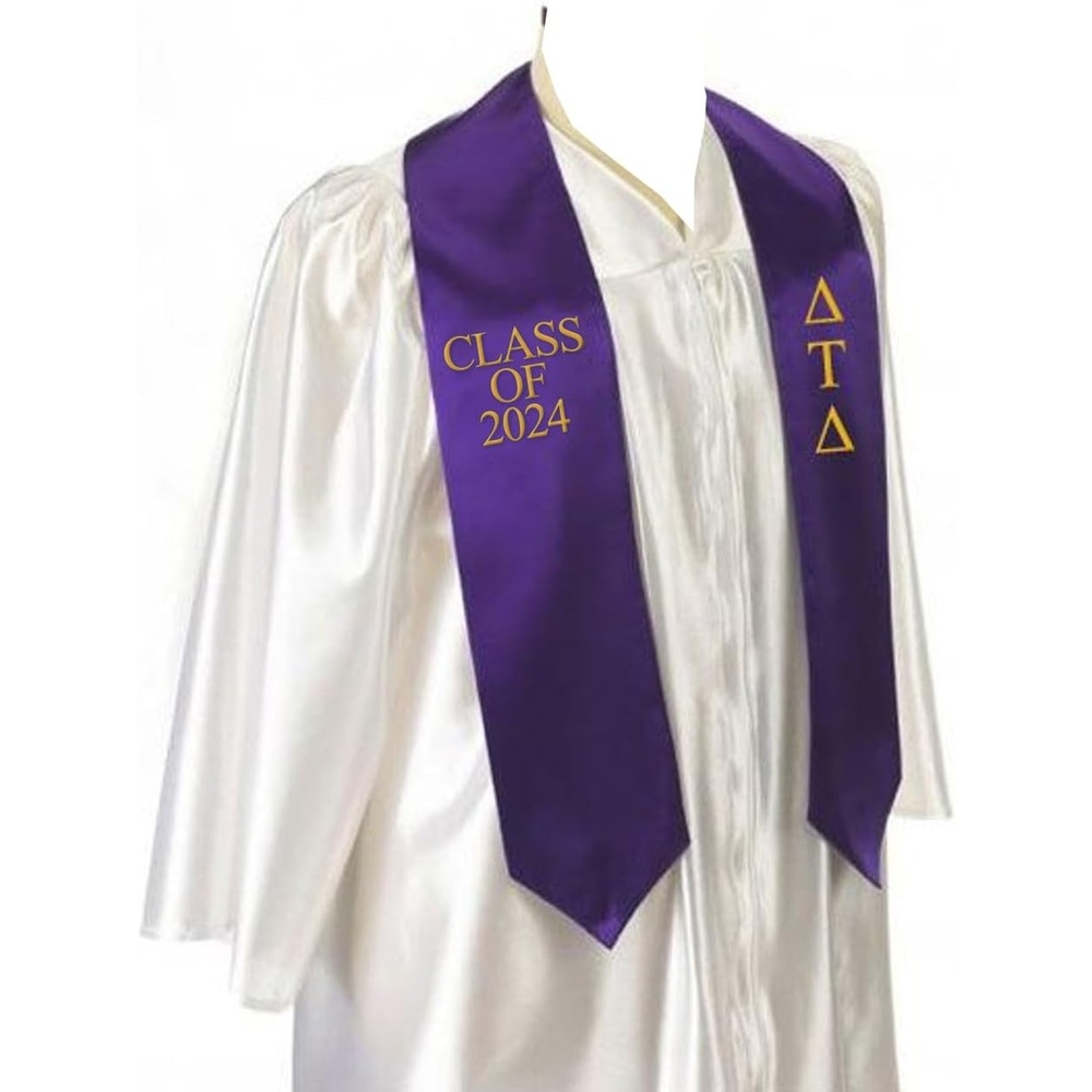 image:imageGreekgear Delta Tau Delta Embroidered Graduation Sash Stole