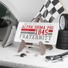 Alpha Sigma Phi Year License Plates