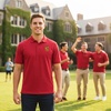 Delta Chi Emblem Polo(True Red)