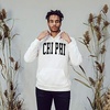 Greekgear Chi Phi Nickname Hooded Sweatshirt(White)