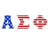 Alpha Sigma Phi American Flag Greek Letter Sticker