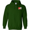 Alpha Sigma Phi Flag Patch Hooded Sweatshirt(Forest Green)