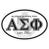 Alpha Sigma Phi Oval Crest Bumper Sticker