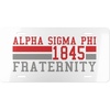 Alpha Sigma Phi Year License Plates