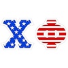 Chi Phi American Flag Greek Letter Sticker