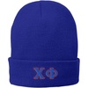 Chi Phi Big Greek Lettered Knit Cap(Athletic Royal)
