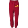Delta Chi Greek Lettered Thigh Sweatpants(Red)