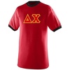 Delta Chi Lettered Ringer Shirt(Red/Black)