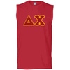 Delta Chi Lettered Sleeveless Tee(Red)