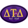 Delta Tau Delta DTD Color Oval Decal