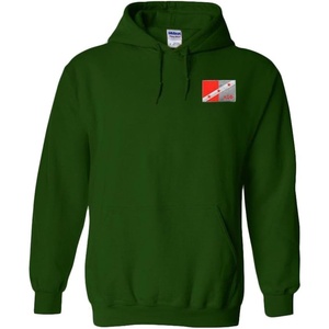 Alpha Sigma Phi Flag Patch Hooded Sweatshirt(Forest Green)