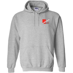 Alpha Sigma Phi Flag Patch Hooded Sweatshirt(Sports Grey)