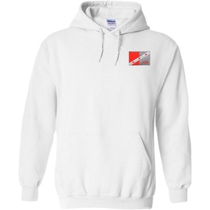 Alpha Sigma Phi Flag Patch Hooded Sweatshirt(White)