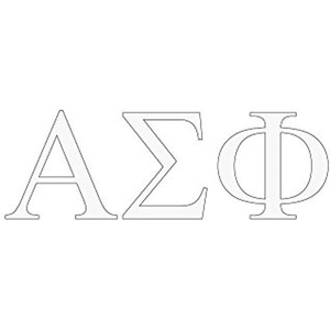 Alpha Sigma Phi Greek Letter Window Sticker Decal
