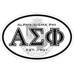 Alpha Sigma Phi Oval Crest Bumper Sticker