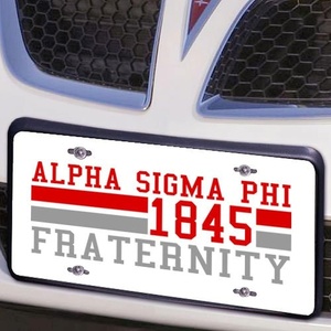 Alpha Sigma Phi Year License Plate