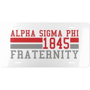 Alpha Sigma Phi Year License Plates