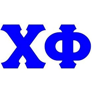 Chi Phi Big Greek Letter Window Sticker Decal 4 Inches Royal Blue(Royal Blue)