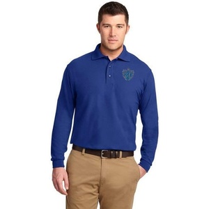 Chi Phi Emblem Long Sleeve Polo(Royal Blue)