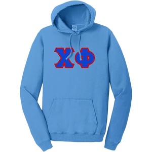 Chi Phi Pigment-Dyed Lettered Hooded Sweatshirt(Blue Moon)