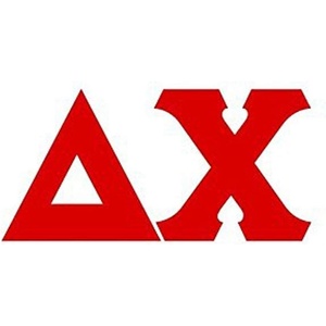 Delta Chi Big Greek Letter Window Sticker Decal 4 Inches Red(Red)