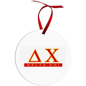 Delta Chi Classic Circle Ornaments