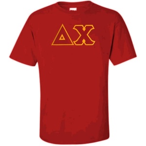 Delta Chi Lettered T-Shirt(Red)