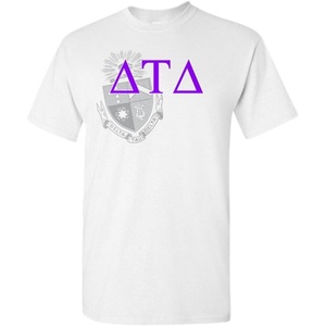 Delta Tau Delta DTD Greek Crest T-Shirt(Light Grey)