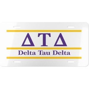 Delta Tau Delta DTD Lettered Lines License Covers