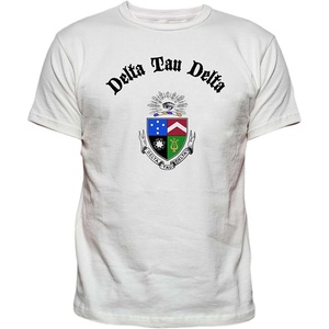 Delta Tau Delta DTD Vintage Crest T-Shirt(White)