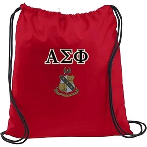 Greekgear Alpha Sigma Phi Crest Shield Cinch Sack