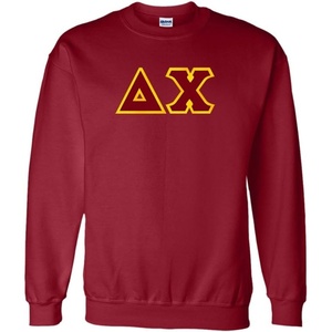 Greekgear Delta Chi Lettered Crewneck(Maroon)