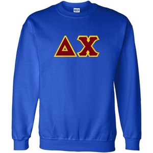 Greekgear Delta Chi Lettered Crewneck(Royal Blue)