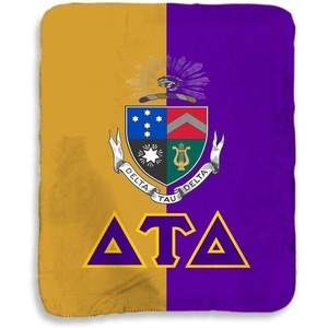 Greekgear Delta Tau Delta DTD Two Tone Sherpa Lap Blanket
