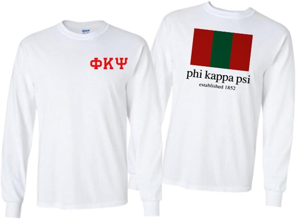 image:imagePhi Kappa Psi Flag Long Sleeve TShirtWhite