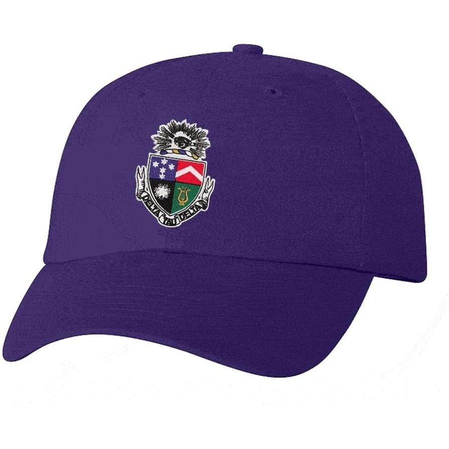image:imageDelta Tau Delta DTD Crest  Shield HatPurple