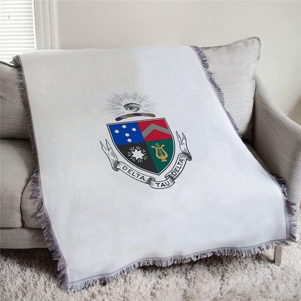 image:imageDelta Tau Delta DTD Full Color Crest Afghan Blanket Throw