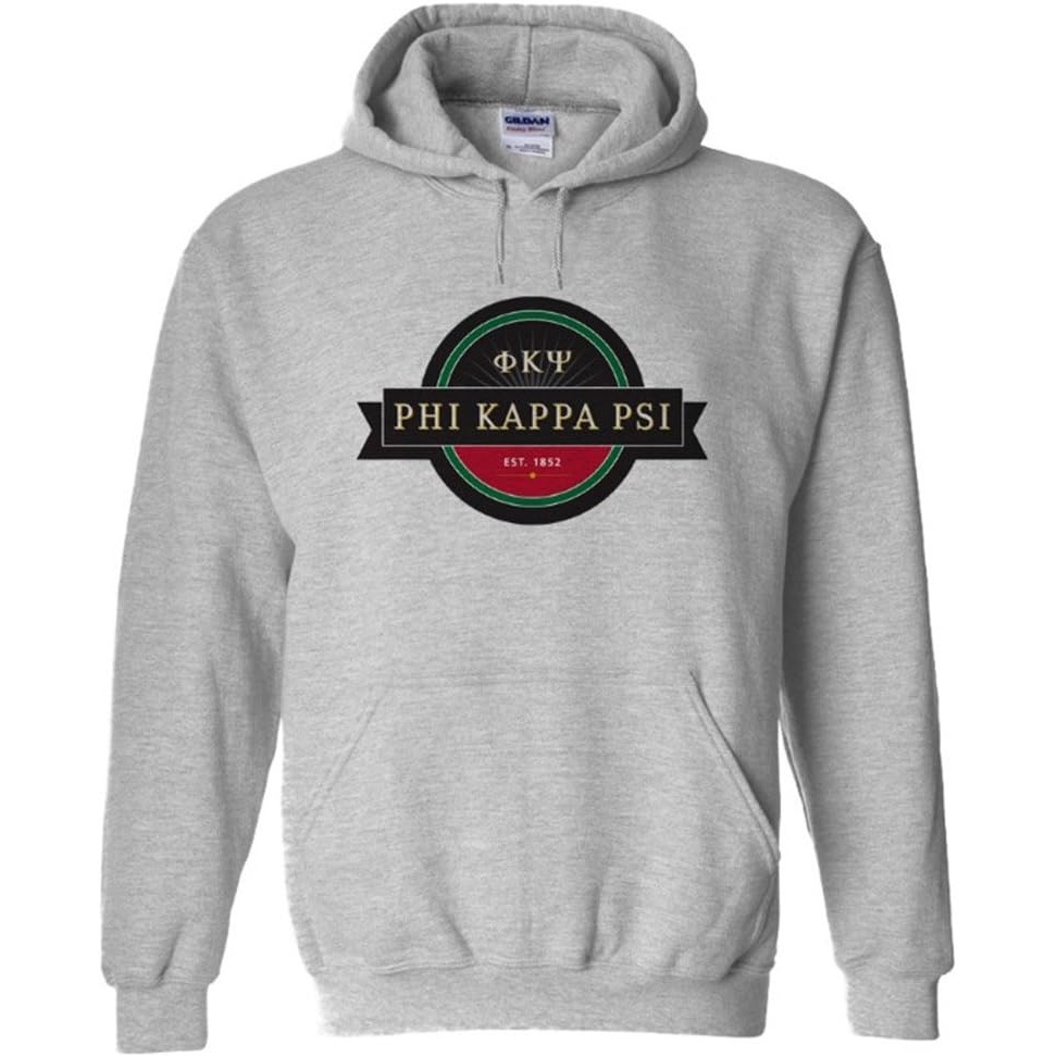 image:imagePhi Kappa Psi Logo Hooded SweatshirtSports Grey