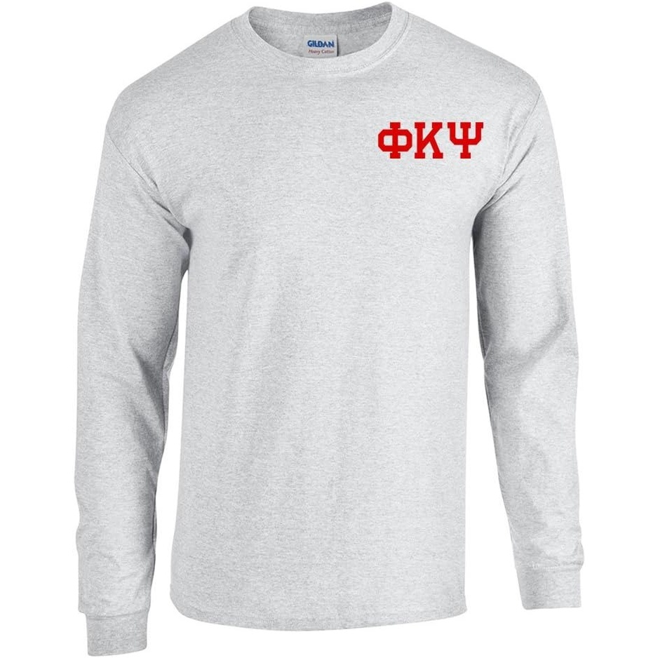 image:imagePhi Kappa Psi World Famous Crest Long Sleeve TShirtLight Grey